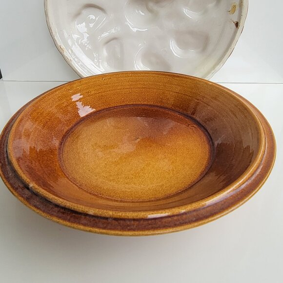 Vintage Apple pie plate with cover -ceramic - Picture 7 of 7